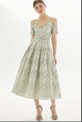 Topshop Mint Lasercut Bardot Midi Dress-NWT | eBay Topshop Mint Lasercut Bardot Midi Dress-NWT | eBay