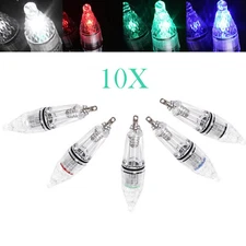 10X Led Fishing Light Lamp Waterproof Underwater Blue Green Squid Diving Flash