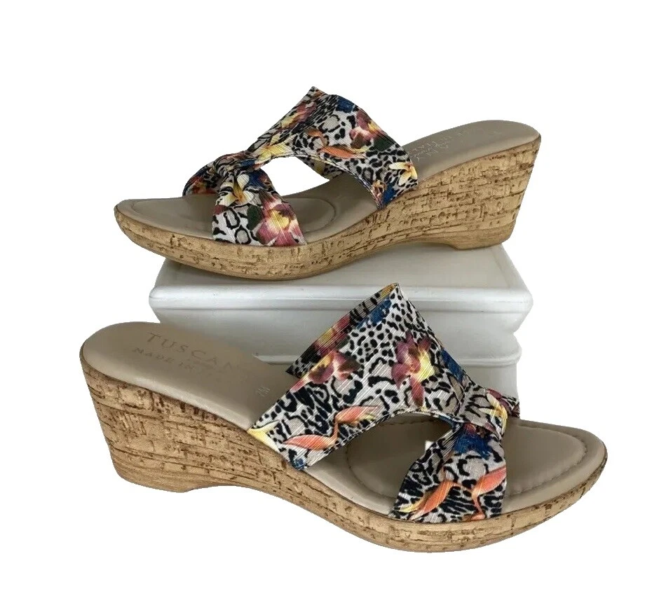 Sandalias florales Easy Street Cuña para De mujer