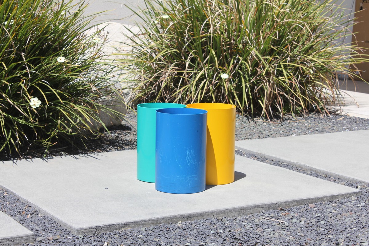 VINTAGE KARTELL WASTE BASKETS (SET OF 3) SPACE AGE PANTON