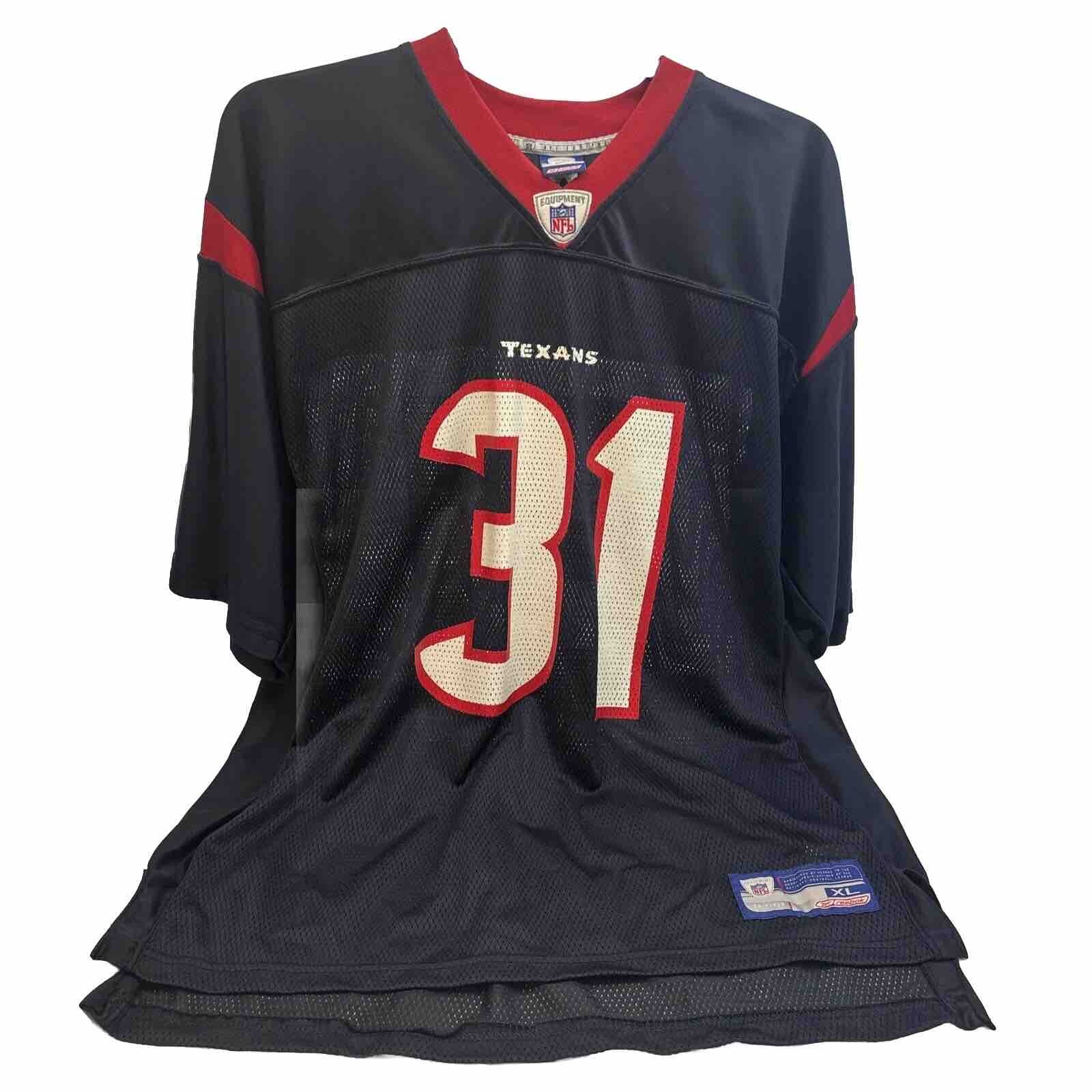 Houston Texans Jersey Aaron Glenn 31 Navy Men's Sz XL Reebok NFL Equipment