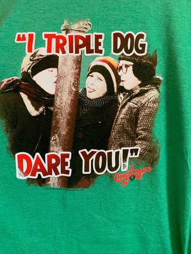 Men's A Christmas Story Short Sleeve Green T-Shirt Tag Size L - Picture 2 of 4