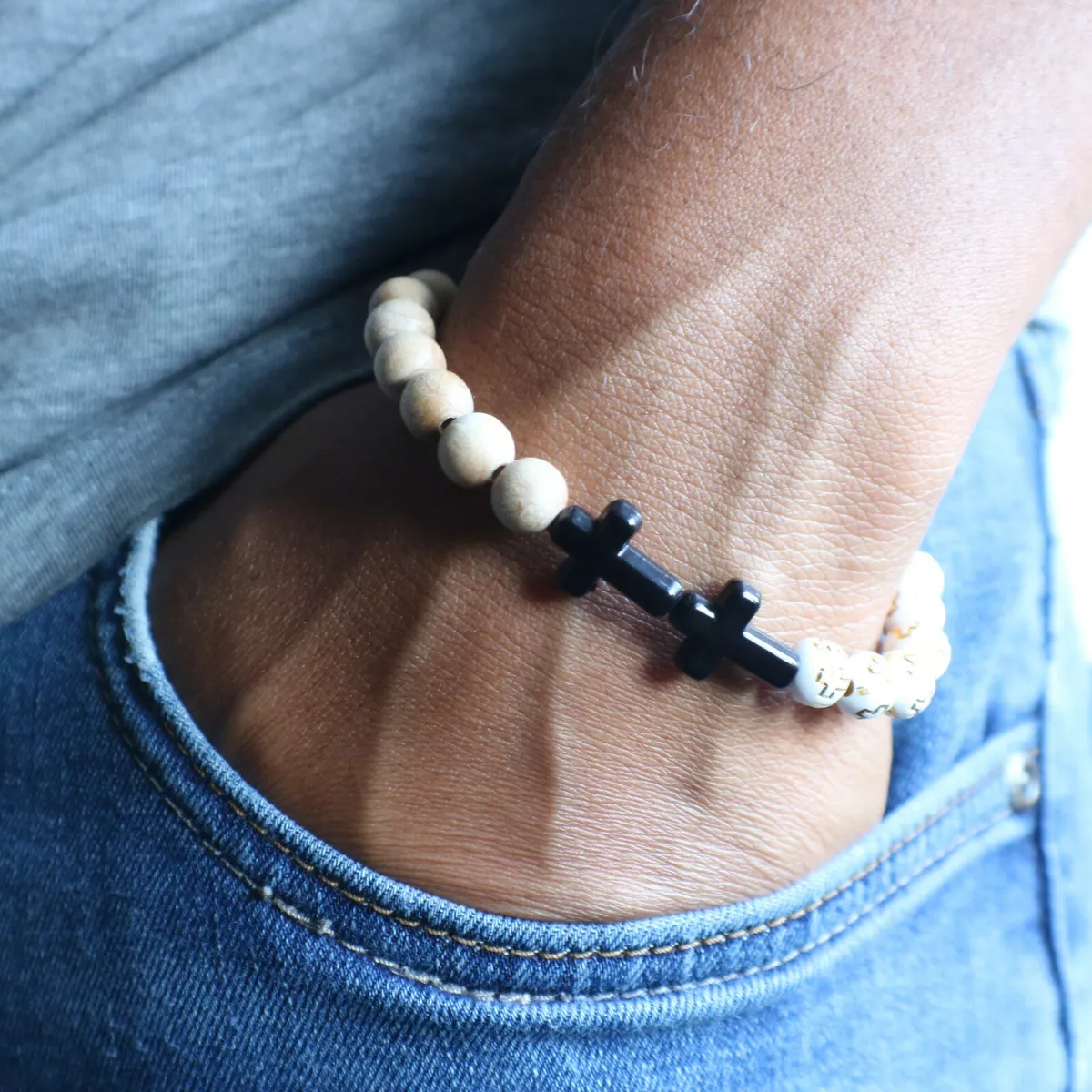 Buy Wooden Rosary Bracelet-wood Beads-adjustable Bracelet-mens Rosary-confirmation  Gifts-baptism Gifts-first Communion Gifts-freeshipping in USA Online in  India - Etsy