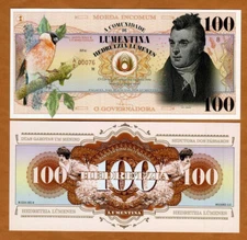 Lumentina, 100 Lumenes, Private Issue Polymer, ND (2022) Lovely design