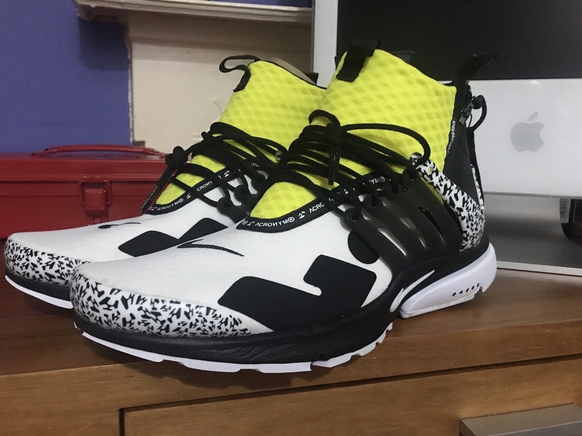 Nike Air Presto Mid X Acronym Dynamic Yellow UK10