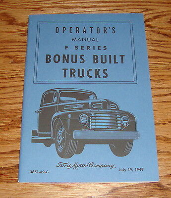 1949 1952 Ford Truck F1 F2 F3 F4 F5-F8 Factory Shop Service Manual 1950 1951