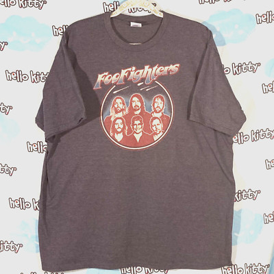 Foo Fighters FF Size 2XL Tee Shirt - Gray-Blue Color - Port & Co