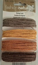 Hemp Cord 120 Feet Set Of 4 Warm Natural Colors Green Orange Yellow Brown New