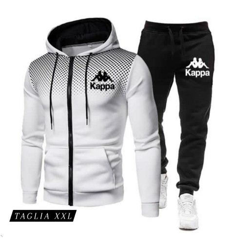 Tuta Kappa uomo felpa con cappuccio 2 pezzi TG XXL tuta completa con  cerniera | eBay