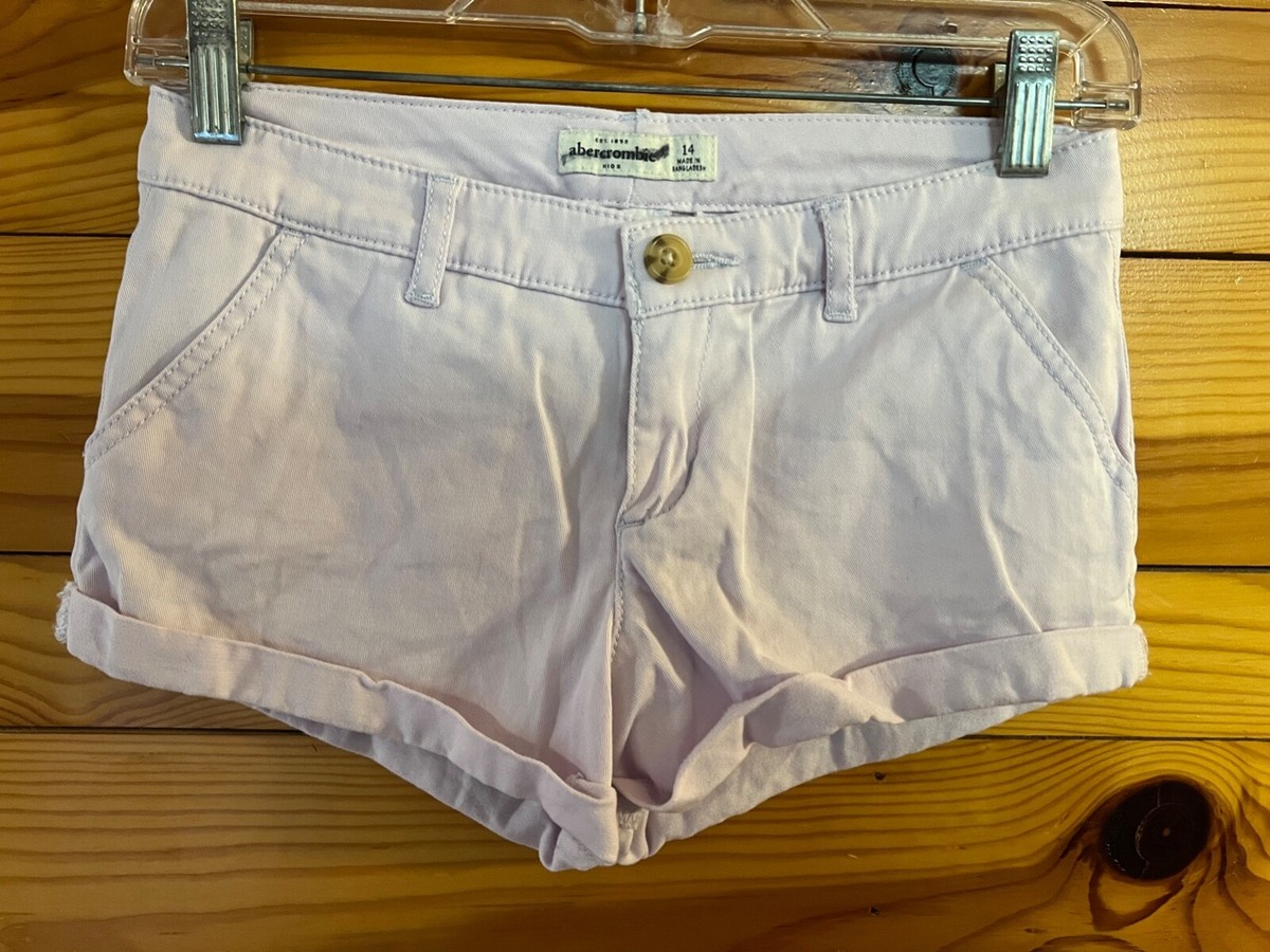 Abercrombie Fitch Kids Cuffed Lilac Shorts Girls Size 14