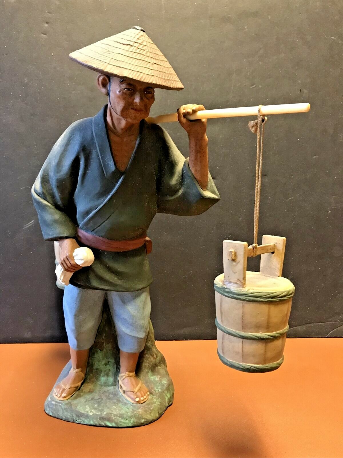 Vintage Japanese Hakata Doll Clay Honey Buckets Cheap Ceramic Figurine