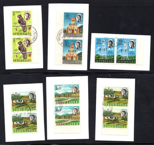 B.I.O.T. BRITISH INDIAN OCEAN TERRITORY 1968 SEYCHELLES ISSUES OVERPRINTED - Picture 2 of 3
