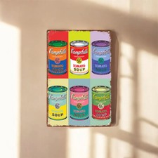 Campbell Soup Retro Metal Signage, Rust-Resistant Iron Wall Hanging, Suitable fo