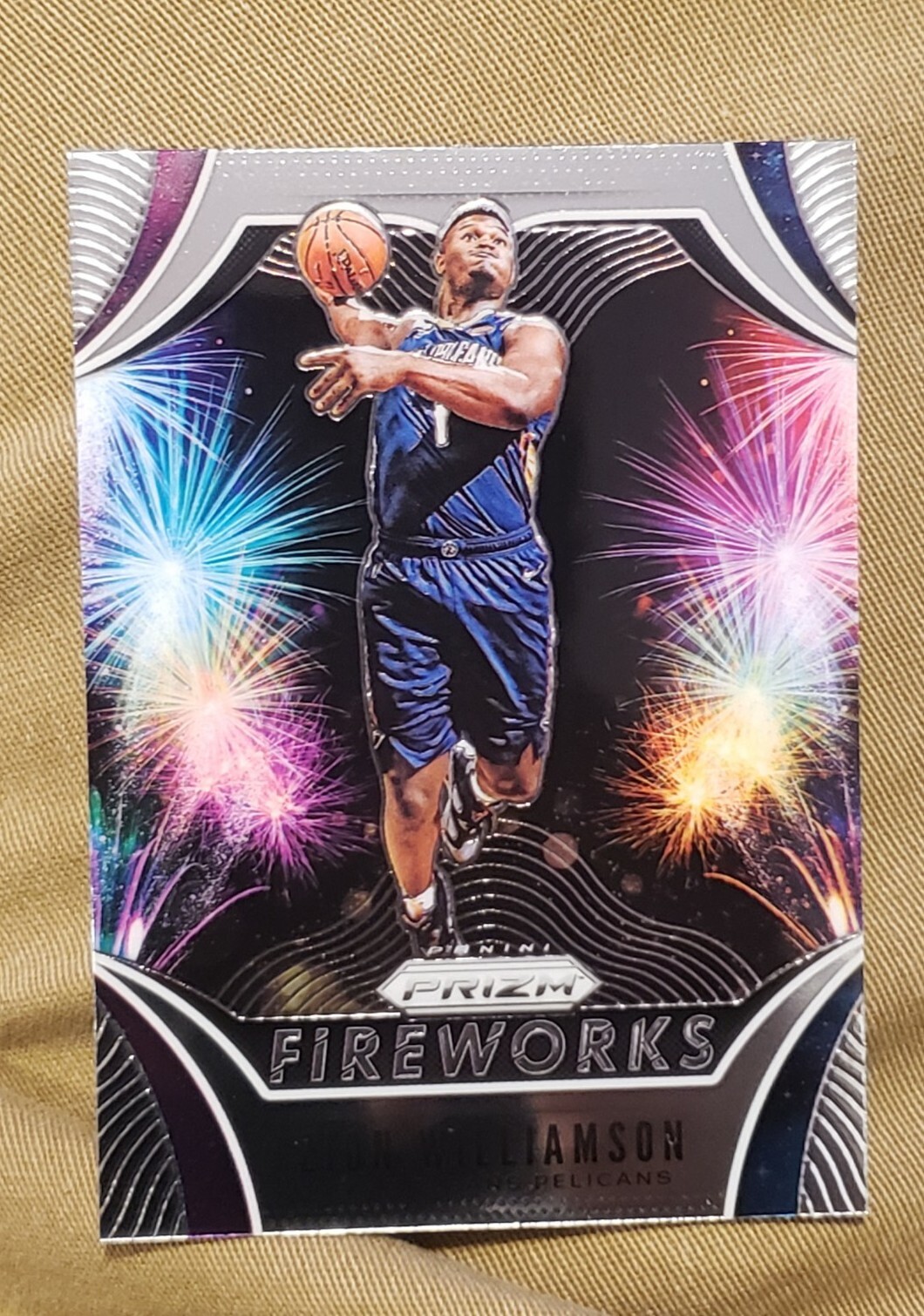 2019-20 Panini Prizm Fireworks Zion Williamson #26 Rookie RC Insert Pelicans