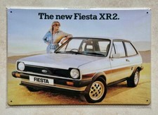 LA NUOVA FORD FIESTA XR2 INSEGNA METALLO UOMO GROTTA GARAGE AUTO D'EPOCA D'EPOCA 20x30cm