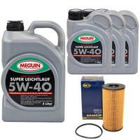 MotoröL Set 5W-40 Vollsynth Meguin 8 Liter + ÖLfilter FüR Nissan Opel Renault