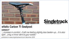 eXotic Full Carbon Ti Seatpost 31.6mm x 250mm Titanium Bolts 0 Offset MTB Road