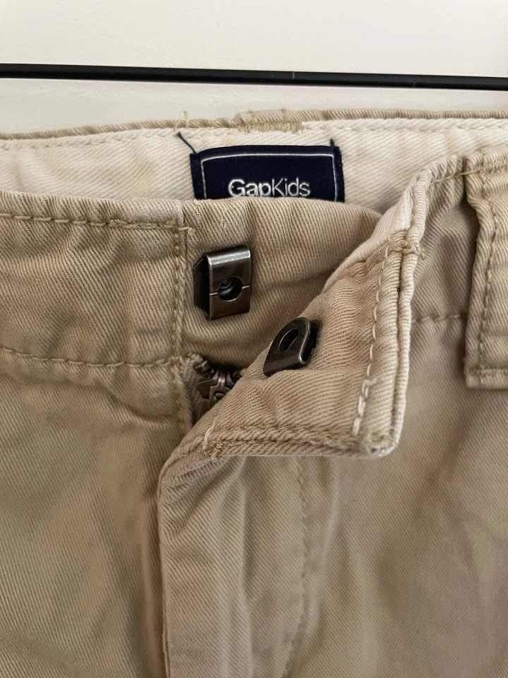 Шорты Gap детские для мальчиков грузовые хаки 100% хлопок регулируемая талия застежка-молния желтовато-коричневые 5 - Изображение 3 из 4