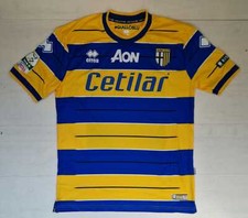 Maillot AS Poissy Football porté #16 Errea Ile de France vintage Jaune - XXL