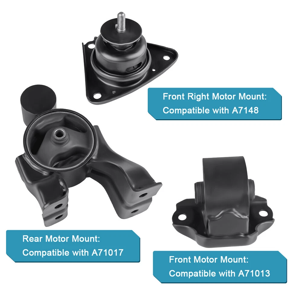 Montaje de motor y transmisión 3 piezas para Kia Forte 2010-2013, Forte Koup, Fort Foto 2 de 4