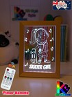 SKATE BOARDING GIRL PERSONALISED 3D LED Night Light 7 Colour Change Room Lamp