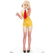 Striped Dress Cosplay Female Vampires Uniform Women Costume Halloween Party Set