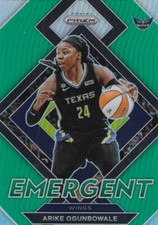 2022 Panini Prizm WNBA SP GREEN PRIZM REFRACTOR  EMERGENT #3 Arike Ogunbowale