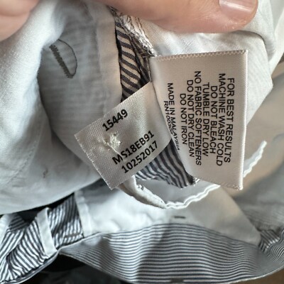 Peter Millar Shorts Mens 36 Blue Striped Seersucker Featherweight