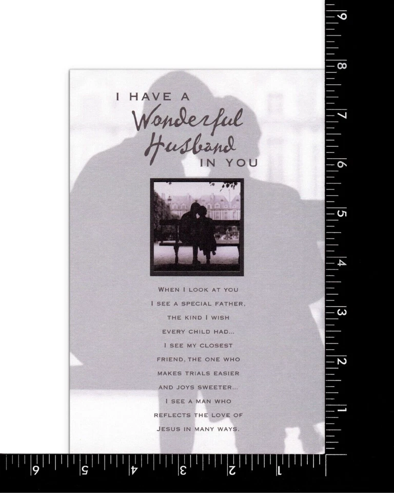 Tarjeta Religiosa de Pascua PARA ESPOSO, Versículo Bíblico Proverbios Buen Hombre por DíaPrimavera +✉ Foto 3 de 4