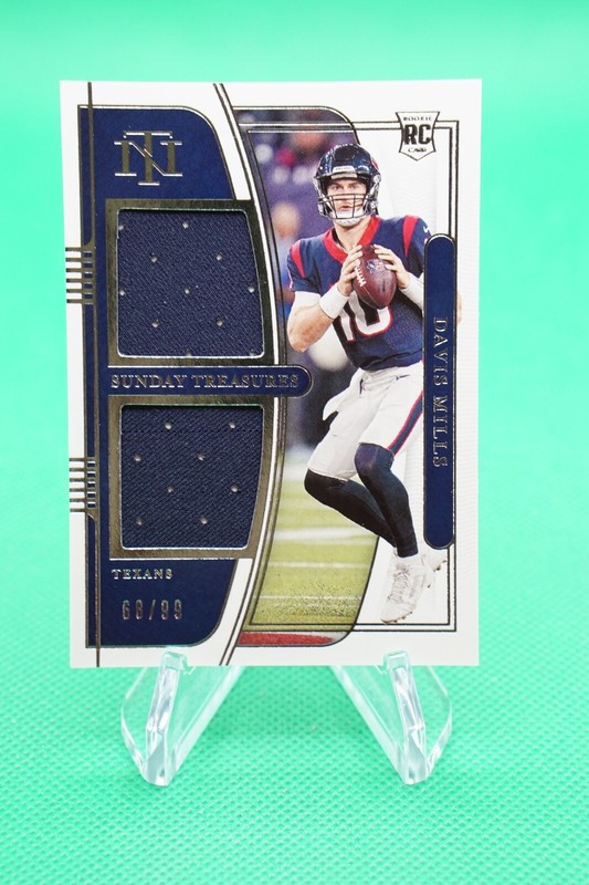 2021 National Treasures Sunday Treasures SP /99 #24 Davis Mills TU1