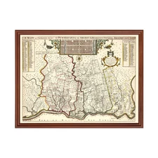 Old Map of Pennsylvania 1687 - Vintage Pennsylvania Art