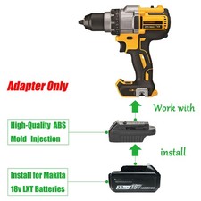 Adapter for Makita 18V BL1830/40B Li-ion Battery to Power for Dewalt 20V Tools
