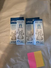 (2 Pack) Dr. Brown Natural Flow Anti-Colic Nipple Medium Flow Level 2 3m+