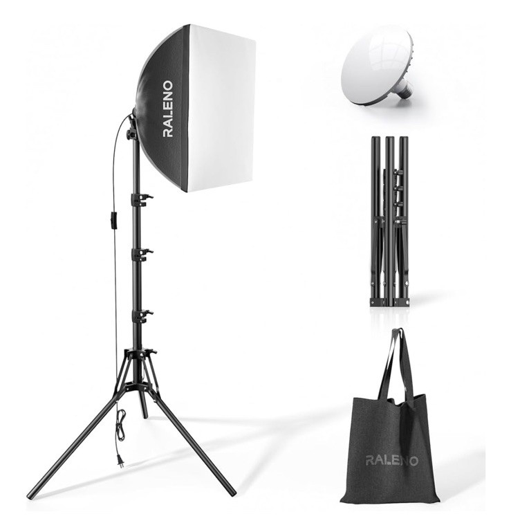 RALENO Softbox Photography Lighting Kit, 16'' x 16'' Softbox Lighting