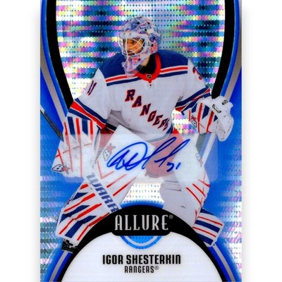 2025-26 UD ALLURE #50 IGOR SHESTERKIN BLUE LINE AUTO /35 JERSEY/ COLOUR MATCH
