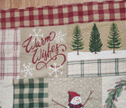 ST.NICHOLAS SQUARE HANDMADE CHRISTMAS QUILT  92X88 INCHES SNOWMEN XMAS TREES DEE — photo 6