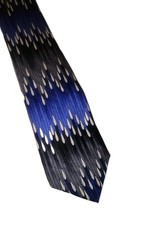 ZIGGURAT BY McBerry Blk Blue White BEAUTIFUL MENS TIE 100% SILK Made In USA