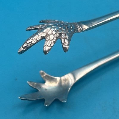 1930 Sheffield Craftsman F. Howard, Silber Vogelkralle Zuckerzange, 12 g atemberaubend