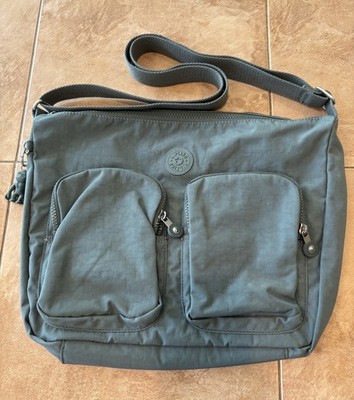 Green Kipling Sydney Crossbody Bag Rubber Monkey Keychain Bag Charm