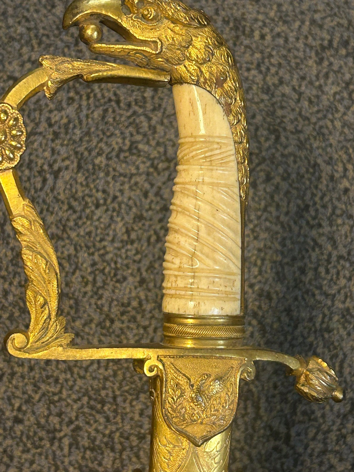 RARE A.W. SPIES EAGLE HEAD POMMEL SWORD 1827-1835