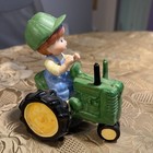 John Deere porcelain figurine "You're On The Right Track" 1999 boy on tractor — photo 3