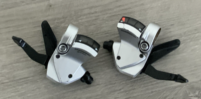 #ad #ad SHIMANO SHIFTERS 3 X 8 SPEED MODEL R440 TRIGGER SILVER $28.00