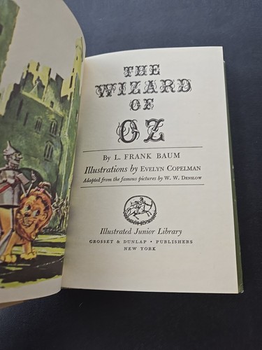 The Wizard Of Oz L Frank Baum 1978 HC Evelyn Copelman Junior Library - Picture 5 of 14