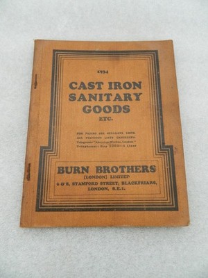 Vintage Burn Brothers Sanitary Goods CATALOGUE - 1934   Retro Hardware Brochures