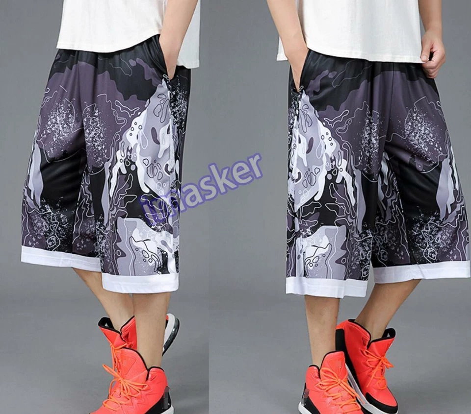 Pantalones Cortos Para Hombre Baloncesto Deportes Calce Suelto Secado Rápido Informales Verano Cómodos Pantalones Foto 2 de 4