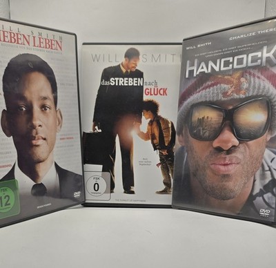 3x DVD Film Bundle mit Will Smith Sieben Leben Hancock Das Streben Nach Glück