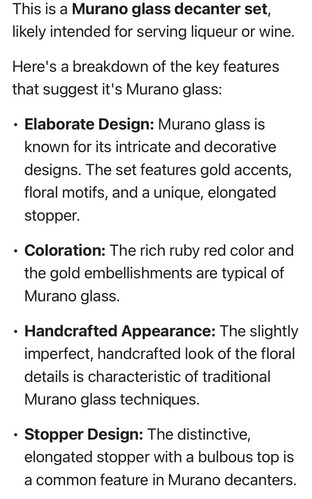 Signierte Murano Glas Karaffe Set mit sechs Gläsern 24K Blattgold - San Marco - Bild 20 von 20