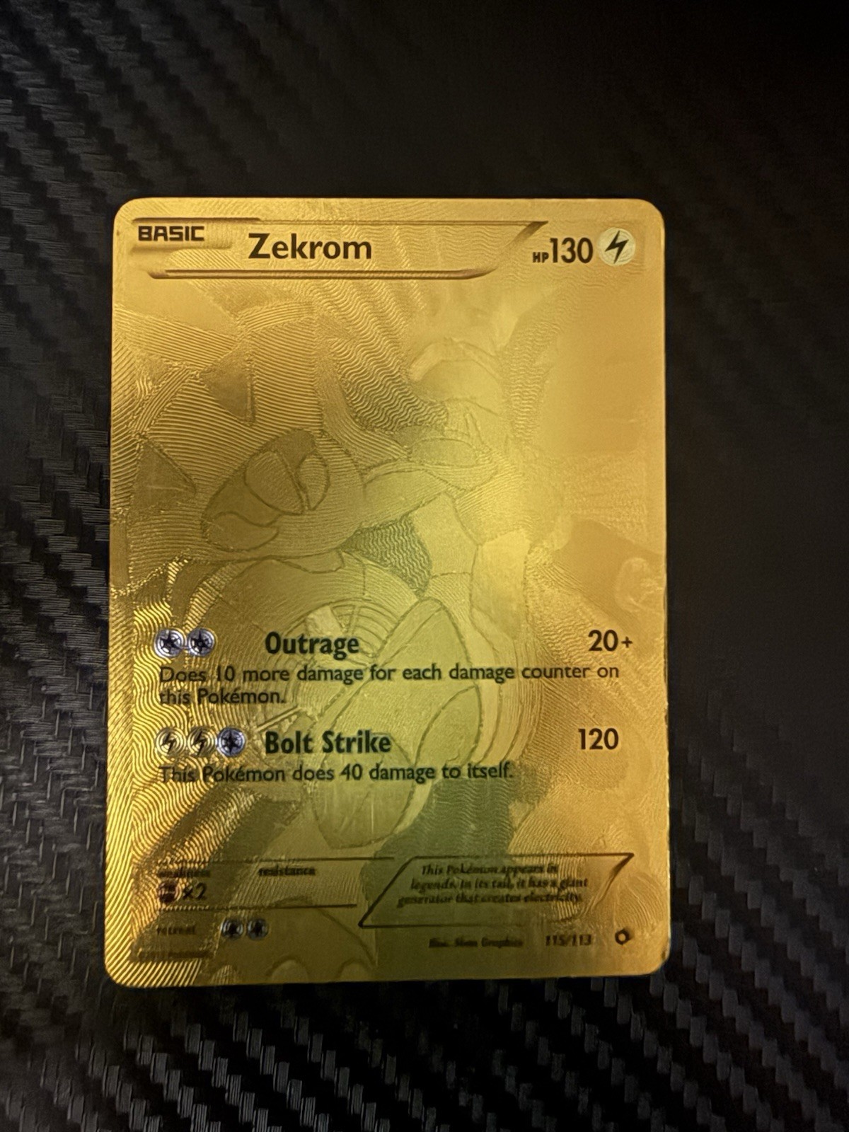 Zekrom (115 Full Art Secret Rare) 115/113 Legendary Treasures Holo MP
