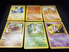 Pokemon Vintage Non Holo Rare (6) Card Lot Beedrill Dugtrio Mr. Mime LP-NM