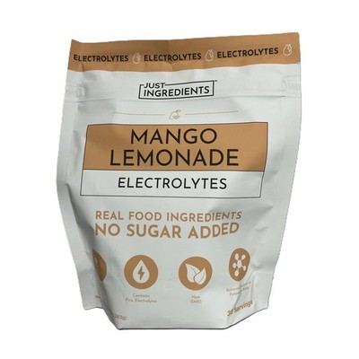 Just Ingredients Mango Lemonade Electrolytes 30 Serving Hydration Drink Mix